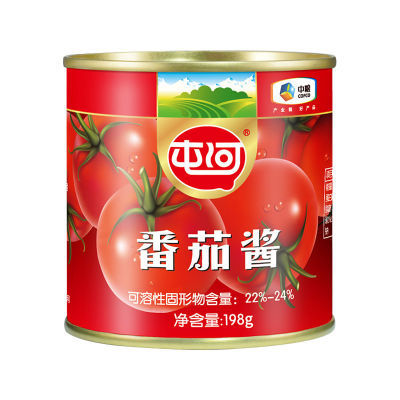 中粮屯河番茄酱新疆内蒙198g炒菜用调料烘焙添加剂西红柿罐头