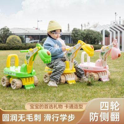 儿童挖掘机可坐人旋转座椅1-3岁宝宝勾机老挖工程车小孩玩挖土车