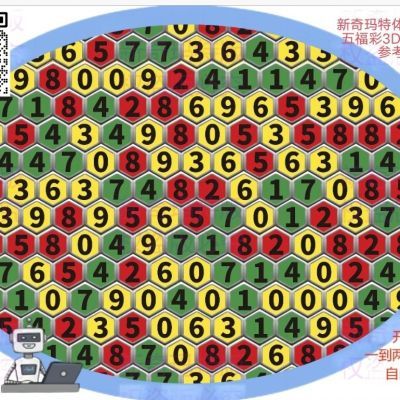 最新奇玛特排三排五福彩3D蜂窝选号参考图A4塑封防水可写可画可擦