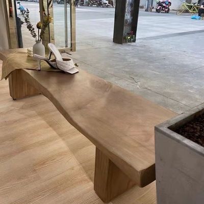 北欧实木长条凳自然边凳子长条民宿休息凳长方形简约中式换鞋凳