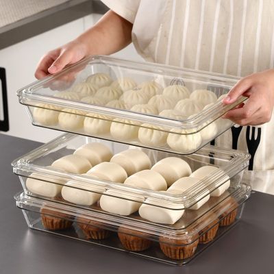 冰箱馒头包子收纳盒专用食品级冷冻带盖混沌花卷保鲜盒子寿司
