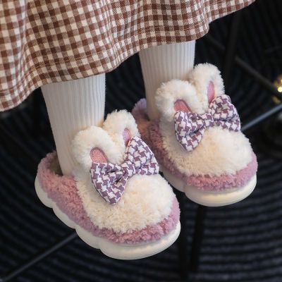 儿童棉拖鞋女宝宝室内加厚防水防滑冬季户外轻便可爱包头棉拖鞋