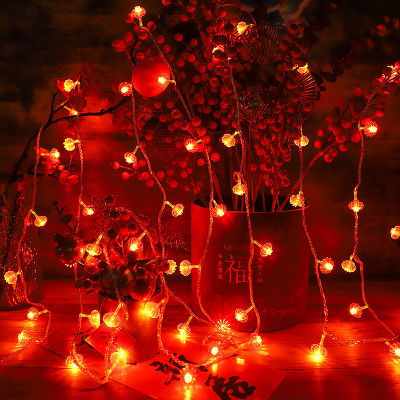 新年红灯笼户外防水防冻LED发光装饰灯过年阳台中国结节日灯彩灯