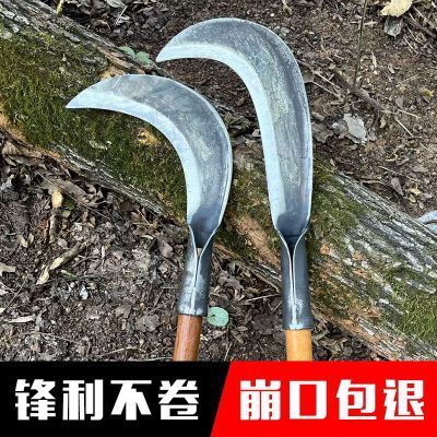 砍柴刀砍树柴刀纯手工锰钢弯刀砍树镰刀农用锻打贵州苗家砍柴刀