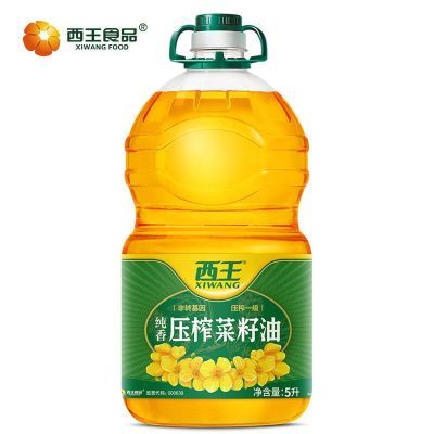 西王纯香菜籽油5L一级非转基因物理压榨小榨家用食用油5升