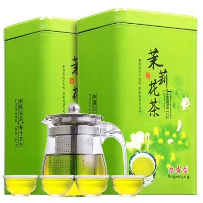 【送一壶四杯】茉莉花茶2024新茶浓香型茶叶绿茶高档罐装250g500g
