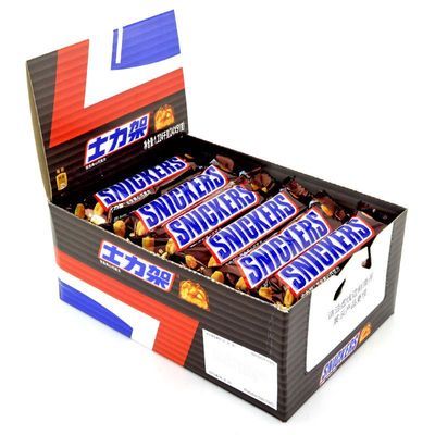 士力架花生夹心巧克力51g*24条家庭盒装休闲零食糖果士力架巧克力