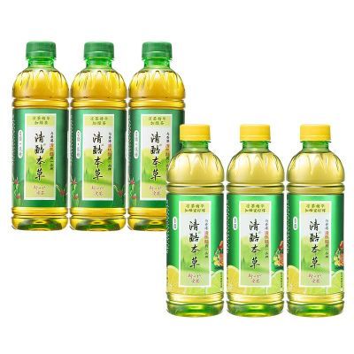 清酷凉茶蜂蜜柠檬茶+绿茶混合6瓶(绿3+柠3)草本植物饮料特价批发
