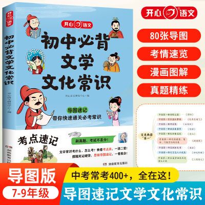 2024初中必背文学文化常识思维导图速记漫画图解趣味语文知识大全