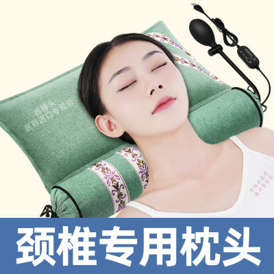 艾草颈椎枕头枕加热组合枕头充气式圆柱颈椎加热器热敷艾叶颈椎病