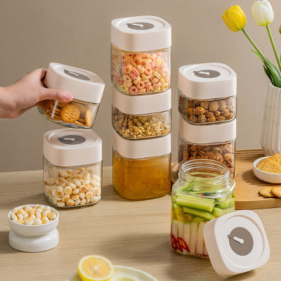 玻璃密封罐带盖家用食品级储物瓶蜂蜜腌菜储物罐零食糖果收纳瓶