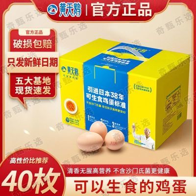 黄天鹅鸡蛋可生食新鲜鸡蛋日本标准30枚40枚礼盒装春节送礼佳品