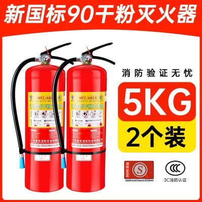 国标手提式干粉灭火器4公斤2个装1/2/3/5/8/4kg餐饮商用酒店家用