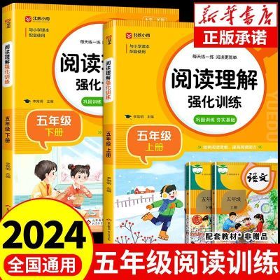 五年级上下册阅读理解强化训练人教版小学语文专项训练同步练习册