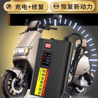 【激活老电池】电动车电瓶均衡修复器48V60V72V充电自动断电三轮