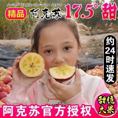 【新疆苹果园】阿克苏苹果脆甜冰糖心特大果甜心红富士苹果礼盒装