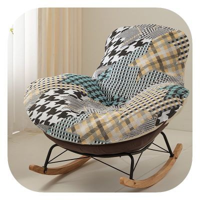 单个椅子替换套罩盖布摇椅懒人躺椅垫坐垫网红龙虾椅单人沙发垫