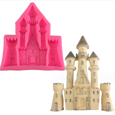 diy水晶滴胶城堡模具高镜面网红城堡摆件装饰蜡瓶糖手工硅胶软