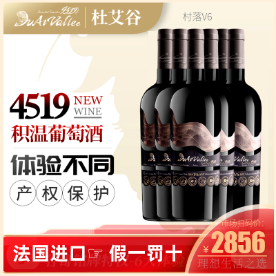 杜艾谷4519高档葡萄酒整箱V6法国波尔多原瓶装正牌橡木桶进口干红