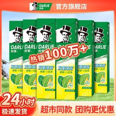 DARLIE好来(原黑人)牙膏双重薄荷超市同款经典口味清新口气囤货装