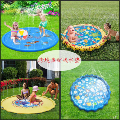 新款字母喷水垫儿童戏水玩具夏天超大草坪垫户外玩耍喷水玩具便携
