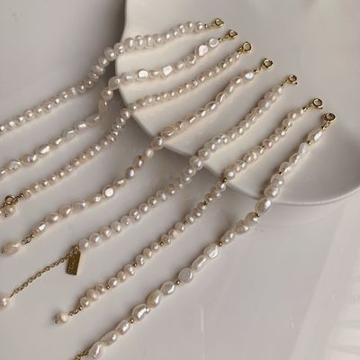 巴洛克珍珠 配件施家14K金手链高级感复古法式闺蜜礼物 可许