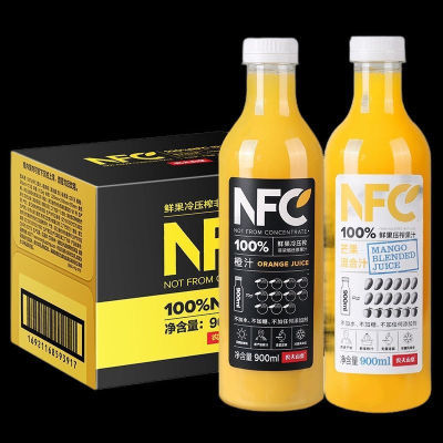 农夫山泉NFC果汁饮料900ml100鲜果压榨橙汁芒果汁