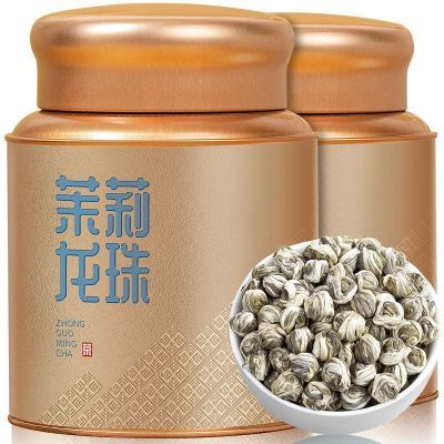 茉莉龙珠茶叶新茶2024特级茉莉花茶浓香耐泡型香珠浓香型罐装