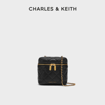 女神节CHARLES&KEITH绗缝菱格拉链斜挎小盒子包CK2-80271114