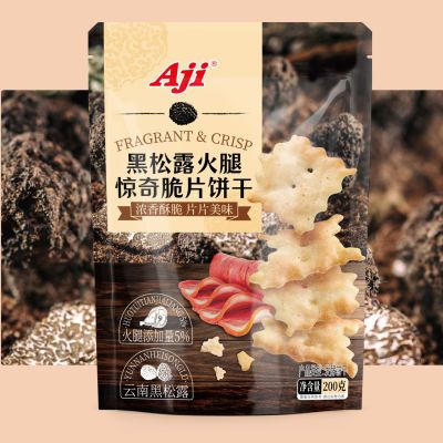 Aji黑松露火腿惊奇脆片饼干不规则松茸鱼子酱咸味饼干办公室零食