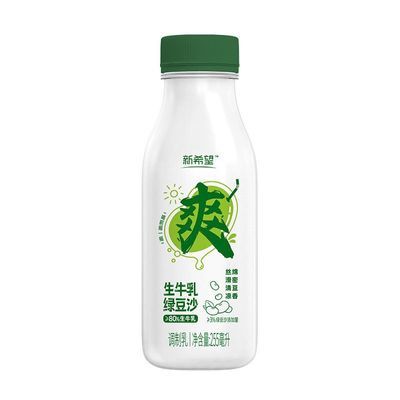 新希望绿豆沙牛奶绿豆牛奶清新早餐牛奶255毫升10瓶装