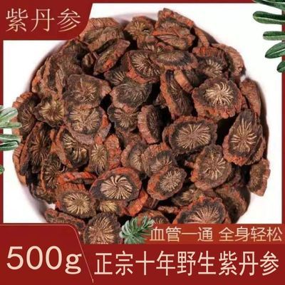 丹参正品中药材野生大片紫丹参泡茶精选黄芪磨粉新货发汗丹参泡茶