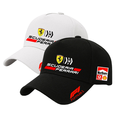法拉F1利车队车迷爱好者赛车周边户外遮阳棒球帽男个性骑行鸭舌帽