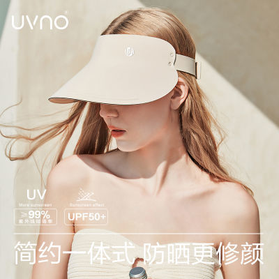 UVNO帽子2024新款冰丝防晒户外遮阳帽女遮脸夏空顶防紫外线太阳帽