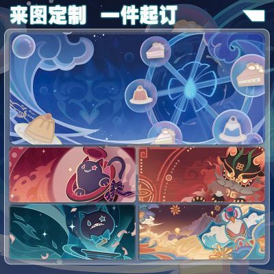 芙宁娜名片新款原神鼠标垫电竞游戏键盘垫超大电脑办公桌垫子定做
