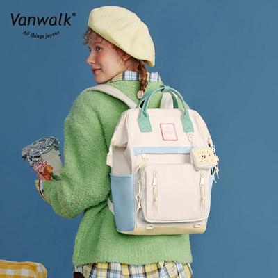 VANWALK lucky house 原创小众设计大容双肩包少女休闲电脑书包