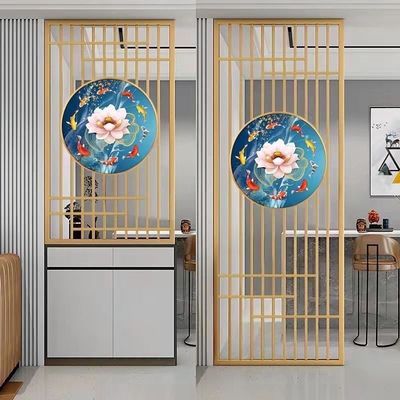 北欧轻奢时尚铁艺屏风小户型工业风网红客厅餐厅阳台简约入户玄关