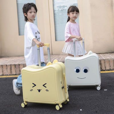 儿童坐骑行李箱推拉拉杆箱男女孩静音轮旅行箱子高颜值结实耐用