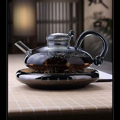 北欧轻奢风玻璃茶具套装水果茶高档欧式煮茶器加热鼠尾茶咖壶新款