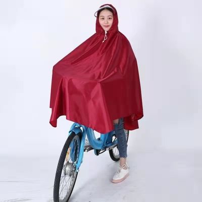 雨衣自行车雨披单人男女成人加大加厚大帽檐共享单车学生骑行雨衣