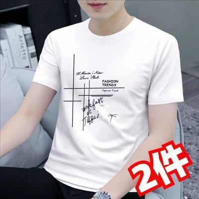 男士t恤短袖夏季潮流男装2024新款半袖上衣95棉韩版体恤衫