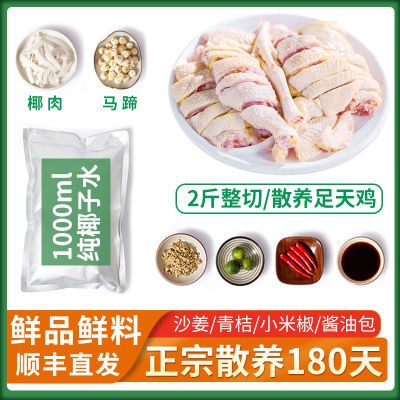 【鲜品顺丰】海南椰子鸡火锅套餐 4人份火锅食材配料走地鸡土鸡母