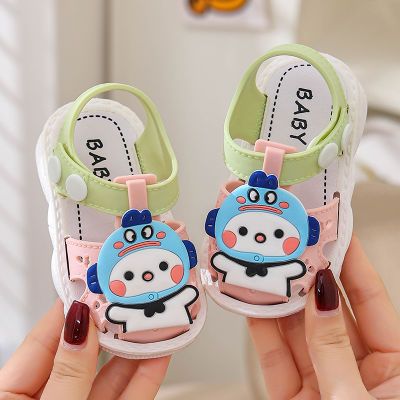夏季儿童新款可爱宝宝居家室内外男女童婴儿步鞋软底防滑包头凉鞋