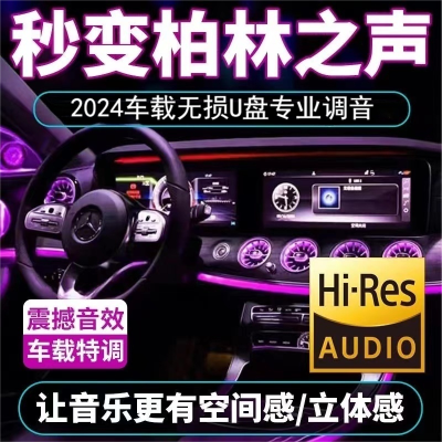 车载U盘2024新款抖音流行歌曲经典DJ高音质无损音乐车载优盘64/32