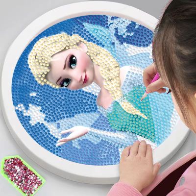 钻石贴画新款儿童手工diy材料包女孩玩具送闺蜜生日礼物艾莎公主