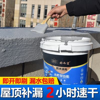 屋顶防水补漏专用涂料楼顶房顶裂缝堵漏王外墙漏水聚氨酯防漏胶