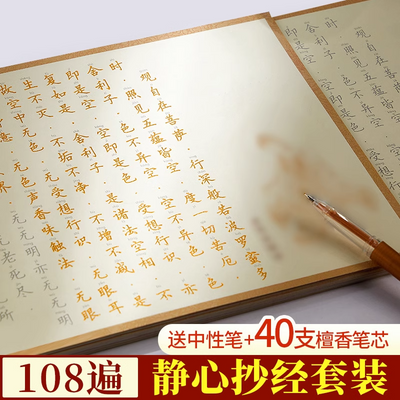 108遍静心练字帖成人手抄本硬笔临摹套装楷书初学者书法练字套装