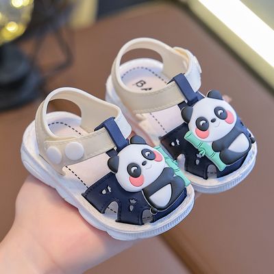 夏季儿童包头凉鞋小童卡通宝宝婴儿0-3岁防滑软底外穿学步鞋