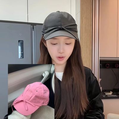 【AWESOME NEEDS Basic Ball Cap】同款春夏蝴蝶结棒球帽遮阳灰黑