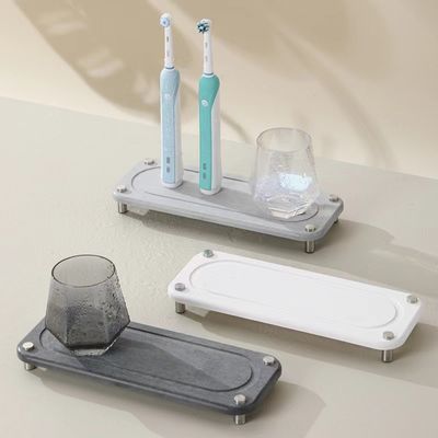 硅藻卫生间吸水洗手台泥杯洗漱台面置物架牙刷硅藻土浴室速干肥皂